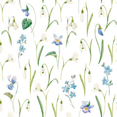 Aquarell florales Vektormuster © Zenina-Lembrik