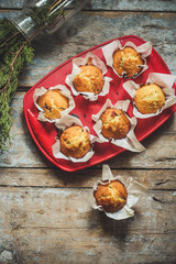 muffins in paper forms for baking - a delicious treat (cupcakes for dessert)