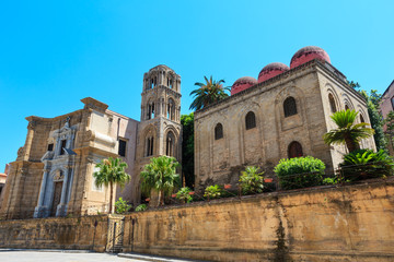 San Cataldo and Martorana churches, Palermo, Sicily, Italy