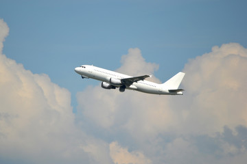 Fototapeta na wymiar Passenger jet plane - flying