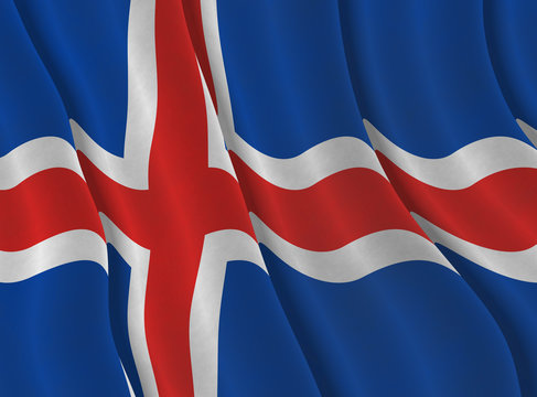 Illustraion of Icelandic Flag