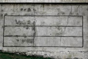 Cracks on gray mortar wall texture for texture or background