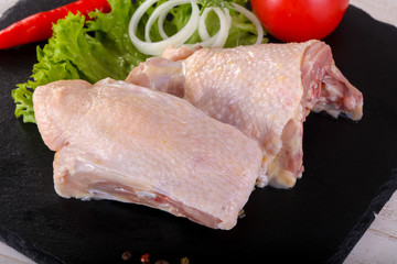 Raw chicken parts for soup