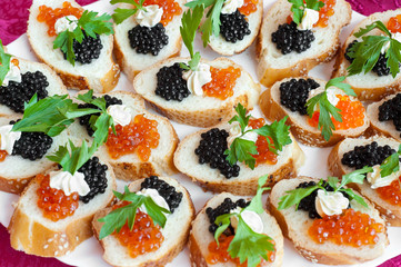 caviar sandwiches