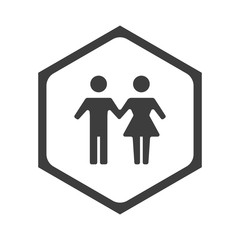 ikona sześciobok z zaokrąglonymi wewnątrz krawędziami © vempireart