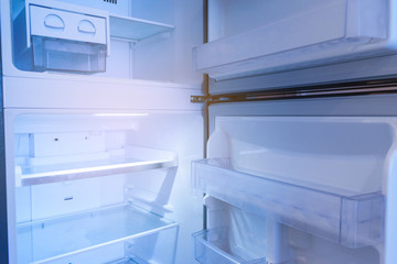 Inside refrigerator on empty