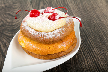 Pancake with cherry