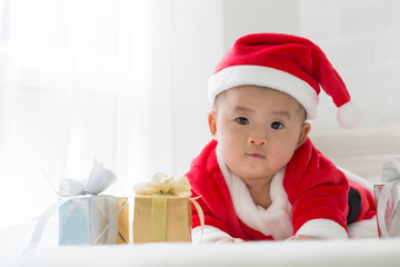 Baby Santa dresses and gift boxes for the new year