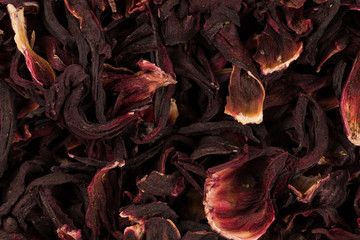 Heap of aromatic Hibiscus tea
