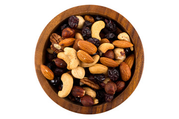 Mix nuts, dry fruits and grapes