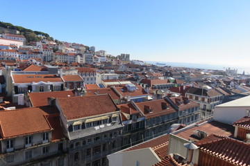 Fototapeta na wymiar Les toits de Lisbonne 