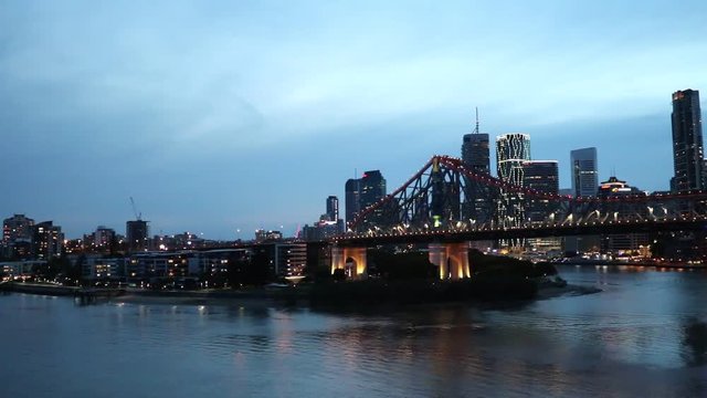 Night in Brisbane at the Brisbane River, Queensland Australia