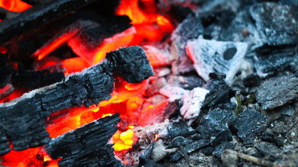 Charcoal set ablaze macro