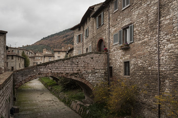 Gubbio, one of the most beautiful medieval towns in Europe, in the heart of the Umbria Region, Perugia Province   central Italy