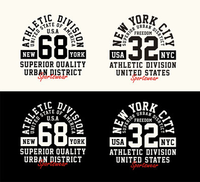New York City Athletics Sport, Vector Image 