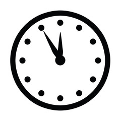 Time icon. Clock vector icon for web. Time with minutes illustration