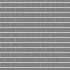 Foto op Plexiglas Baksteen textuur muur Vectorillustratie van grijze bakstenen muur. Naadloze patroon.