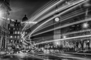 Black and white long exposure  picture of Big Ben 