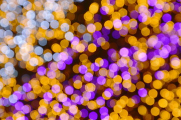 blurry colorful light background and texture in night