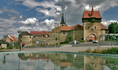 Zatec - town wall and Tower