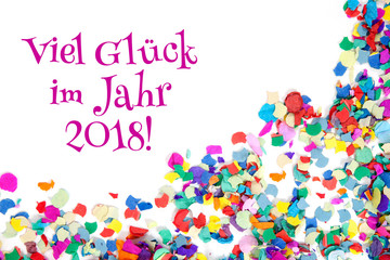 Viel Glück im Jahr 2018!