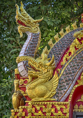 Dragon statues Chiang Mai Thailand