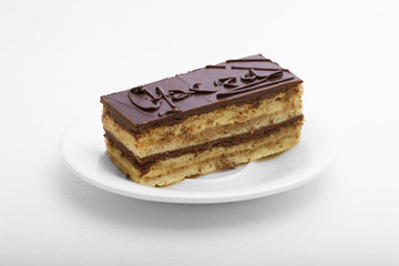 slice of Sweet cake with chocolate