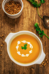 Pumpkin and carrot soup