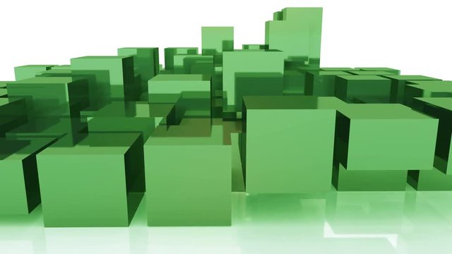 4k,abstract 3d metal cubes animation background.