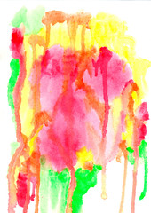 Colorful abstract illustration. Watercolor rich texture