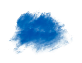 blue cloud or smoke on white