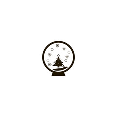 Snow globe icon . flat design