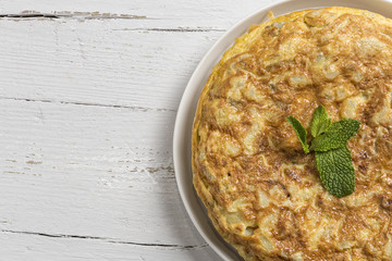 Delicious potato omelet