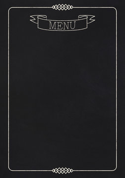 Black board as mockup for restaurant menu