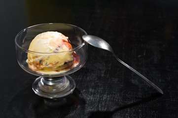 ice cream with multifruit filling
