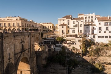 Naklejka na ściany i meble El Tajo Canyon - Ronda - Stadt in Andalusien
