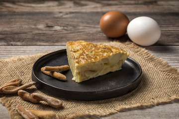 Delicious potato omelet