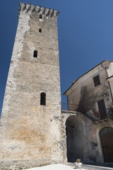 Fototapeta na wymiar Cittaducale (Rieti, Italy): medieval tower