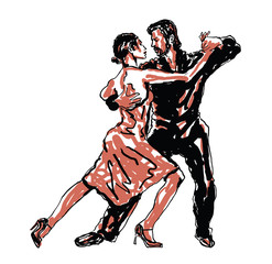     Sketched Dancers  - obrazy, fototapety, plakaty