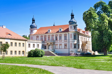 Fototapeta na wymiar renaissance castle Krasne Brezno, Usti nad Labem, Czech republic