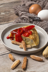 Delicious potato omelet