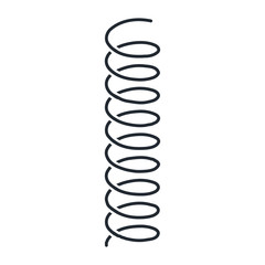 coil spring steel spring  metal spring on white background vector illustration
 - obrazy, fototapety, plakaty