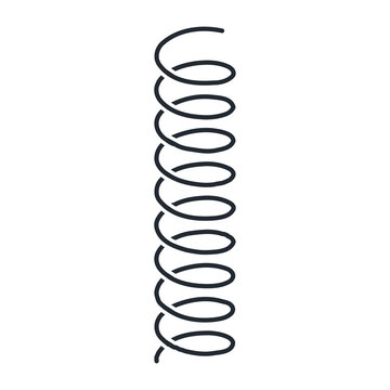 coil spring steel spring  metal spring on white background vector illustration
