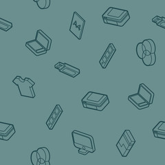 Polygraphy outline isometric pattern