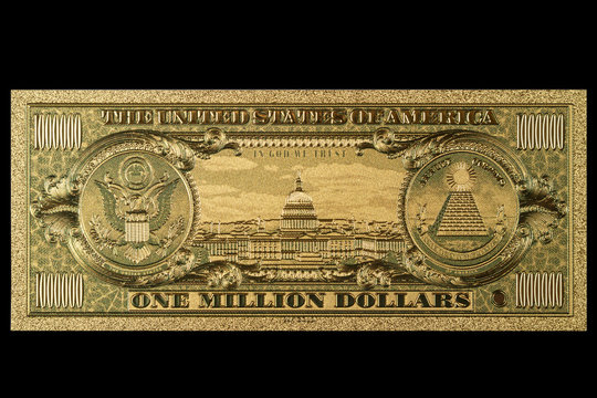 Souvenir American Gold Banknote $ 1 Million Dollars