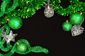 background with christmas balls