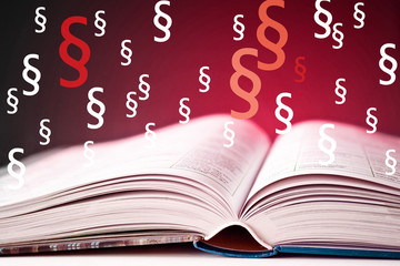 law and justice - paragraph sign - code of law book