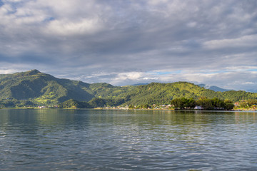 Views of Lake Side of Pokhara from Phewa Lake