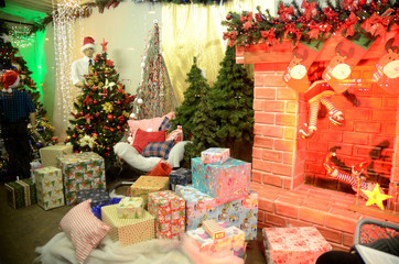 Christmas decorations in Polish shop