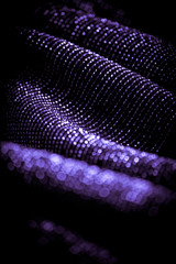 draped lurex fabric - ultra violet - soft bokeh